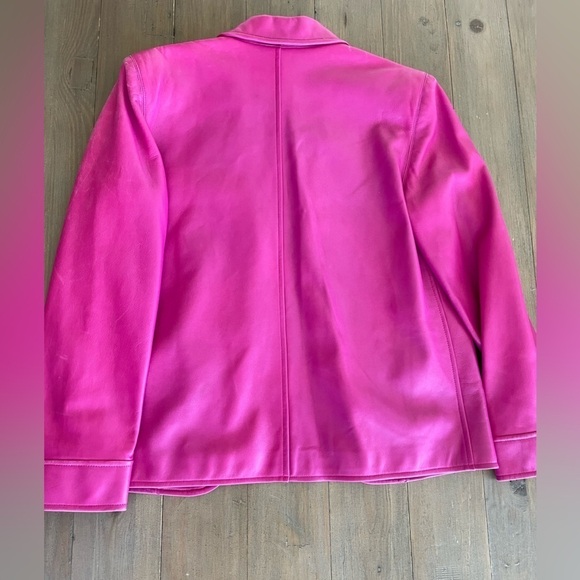 RARE Gucci women pink lamb leather blazer jacket - Picture 6 of 12